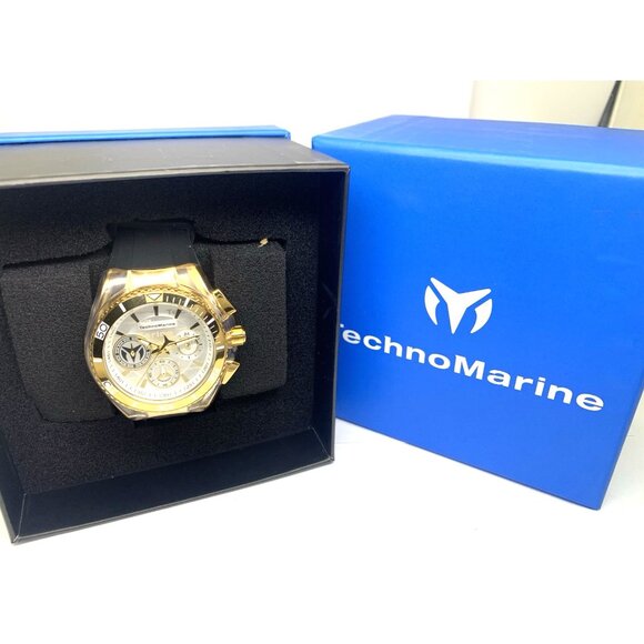 Technomarine Women\'s Watch TM-118136 Quartz Silver Dial Black Rubber Strap 40mm main image 12